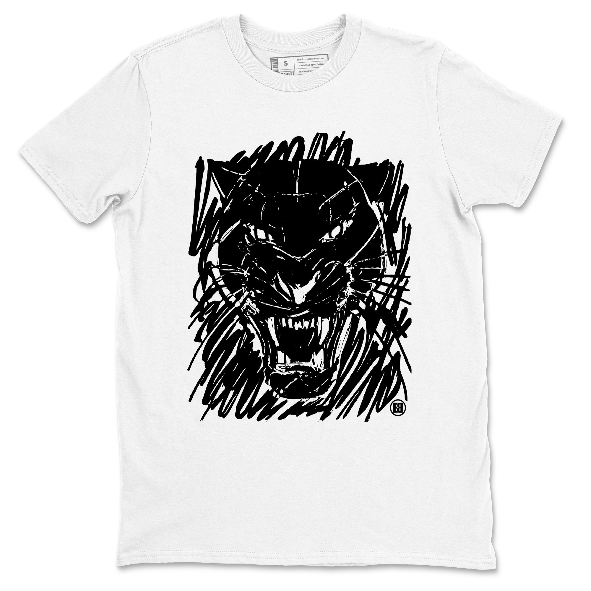 Wild Cat Doodle Sneaker Tees - Air Jordan 4 White Thunder