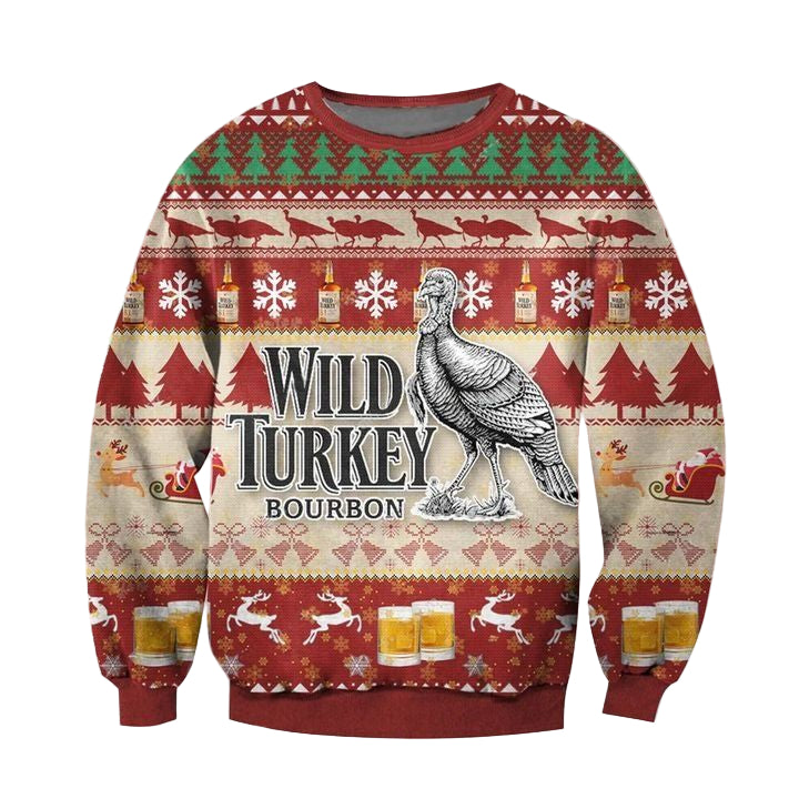 Wild Turkey Bourbon Whiskey Ugly Christmas Sweater 2022 ? Usalast