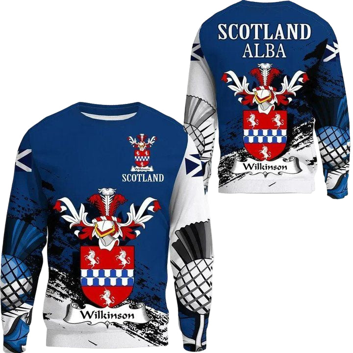 Wilkinson Scottish Family Crest Scotland Special Sweater A7 ? Usalast