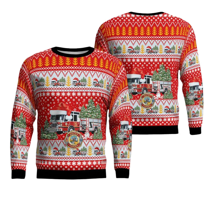 Winter Garden Orange County Florida Winter Garden Fire Department Christmas Sweater 3D ? Usalast