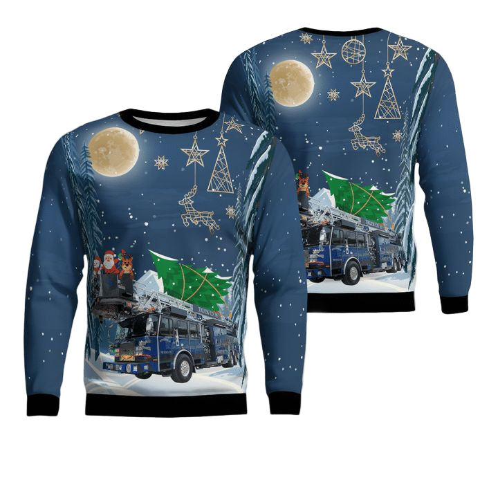 Winterville Fire-Rescue-EMS Christmas AOP Sweater ? Usalast