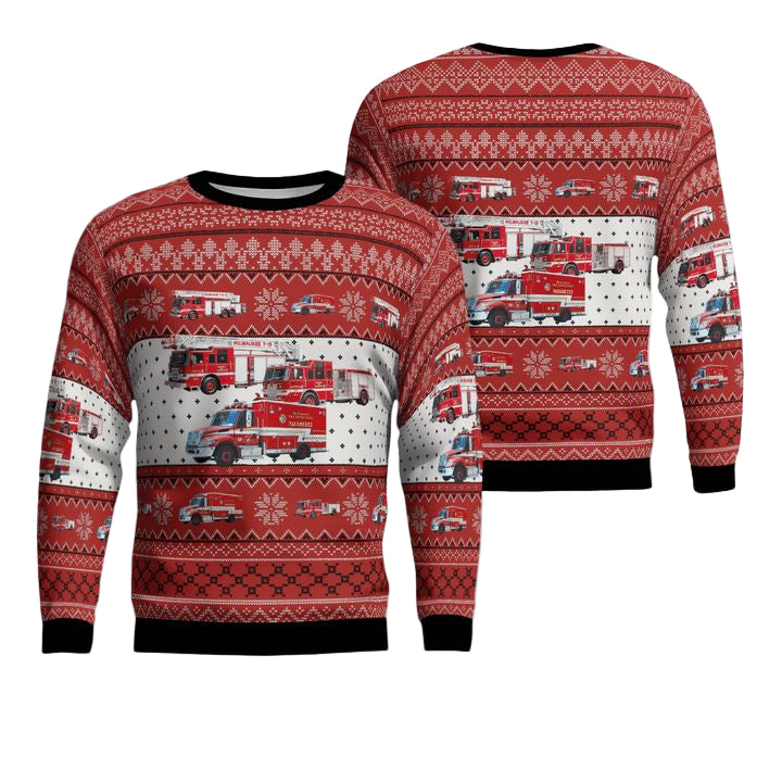 Wisconsin Milwaukee Fire Department Christmas Sweater 3D ? Usalast