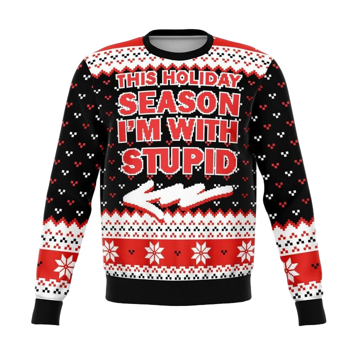 With Stupid Meme 2022 Design 3d Ugly Christmas Sweater ? Usalast