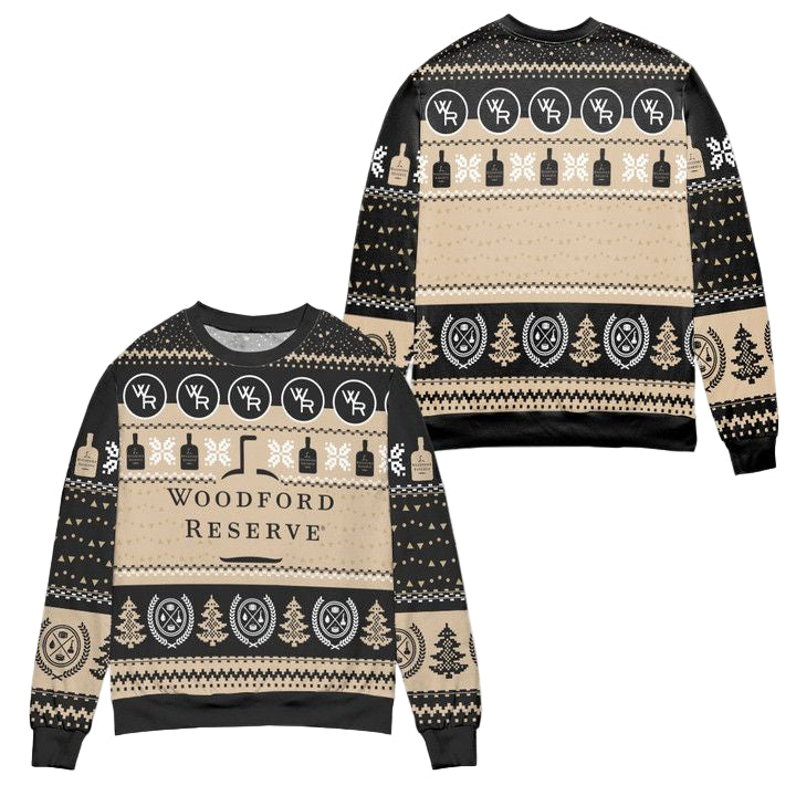 Woodford Reserve Bourbon Whiskey Logo Ugly Christmas Sweater  Usalast