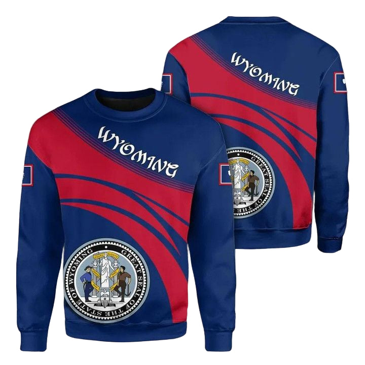 Wyoming Coat Of Arms Sweater Cricket Style J5W  Usalast
