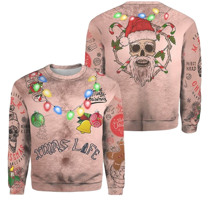 Xmas Life Ugly Christmas Topless 3D Printed Sweater  Usalast