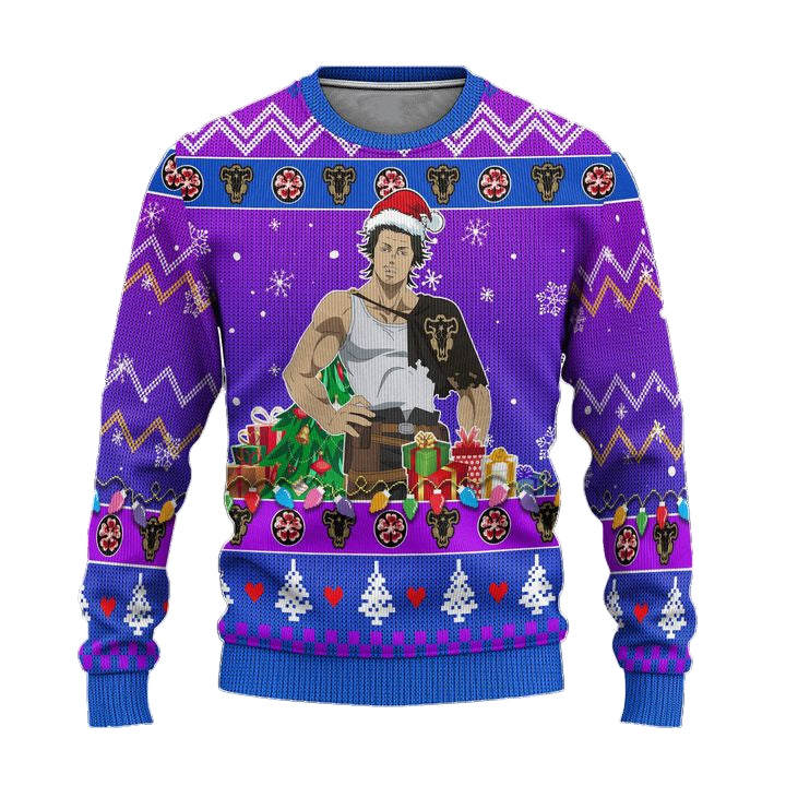Yami Sukehiro Anime Ugly Christmas Sweater Black Clover Xmas Gift ? Usalast