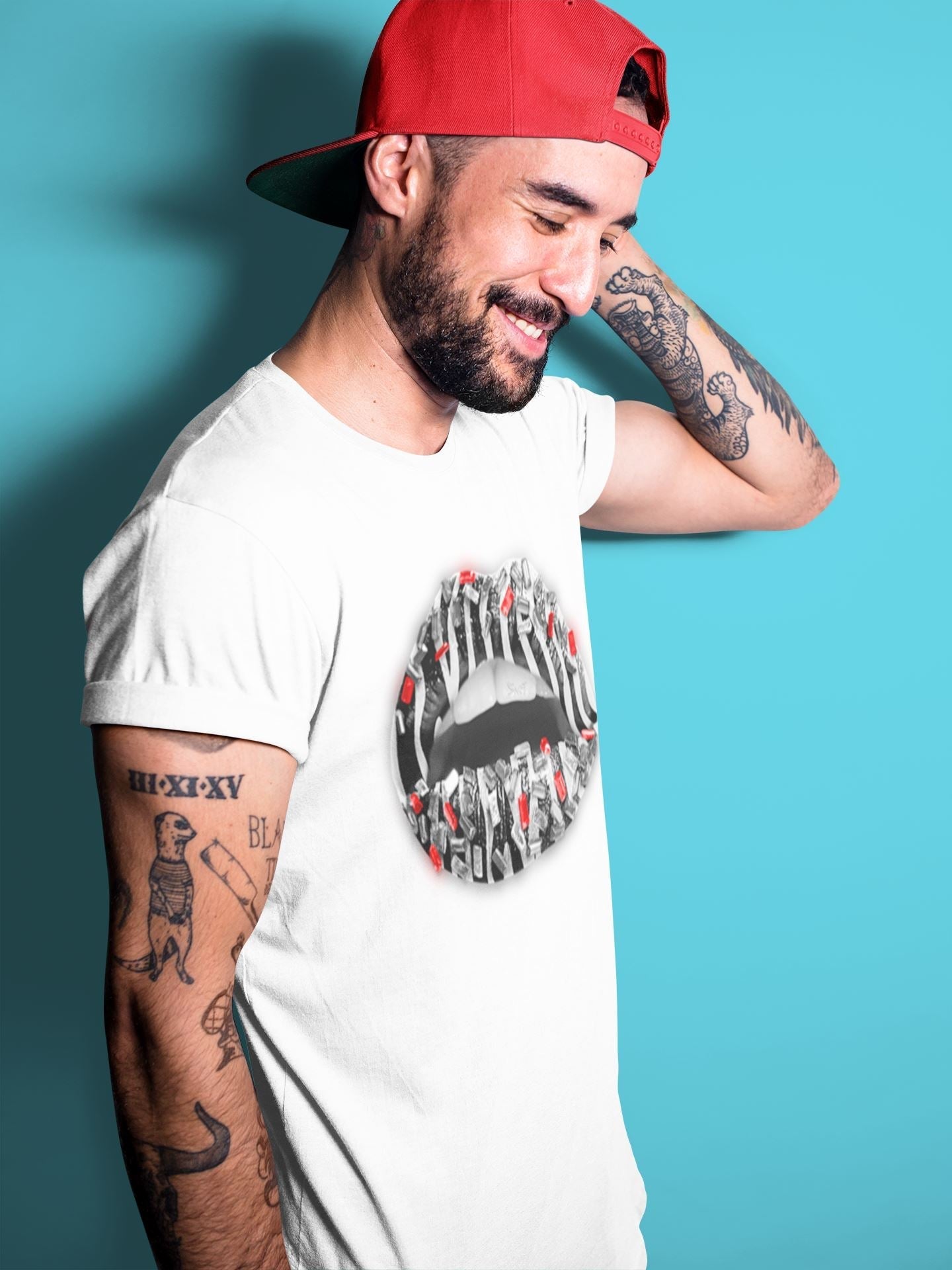Lips Jewel Unisex Tops - Yeezy 350 Zebra