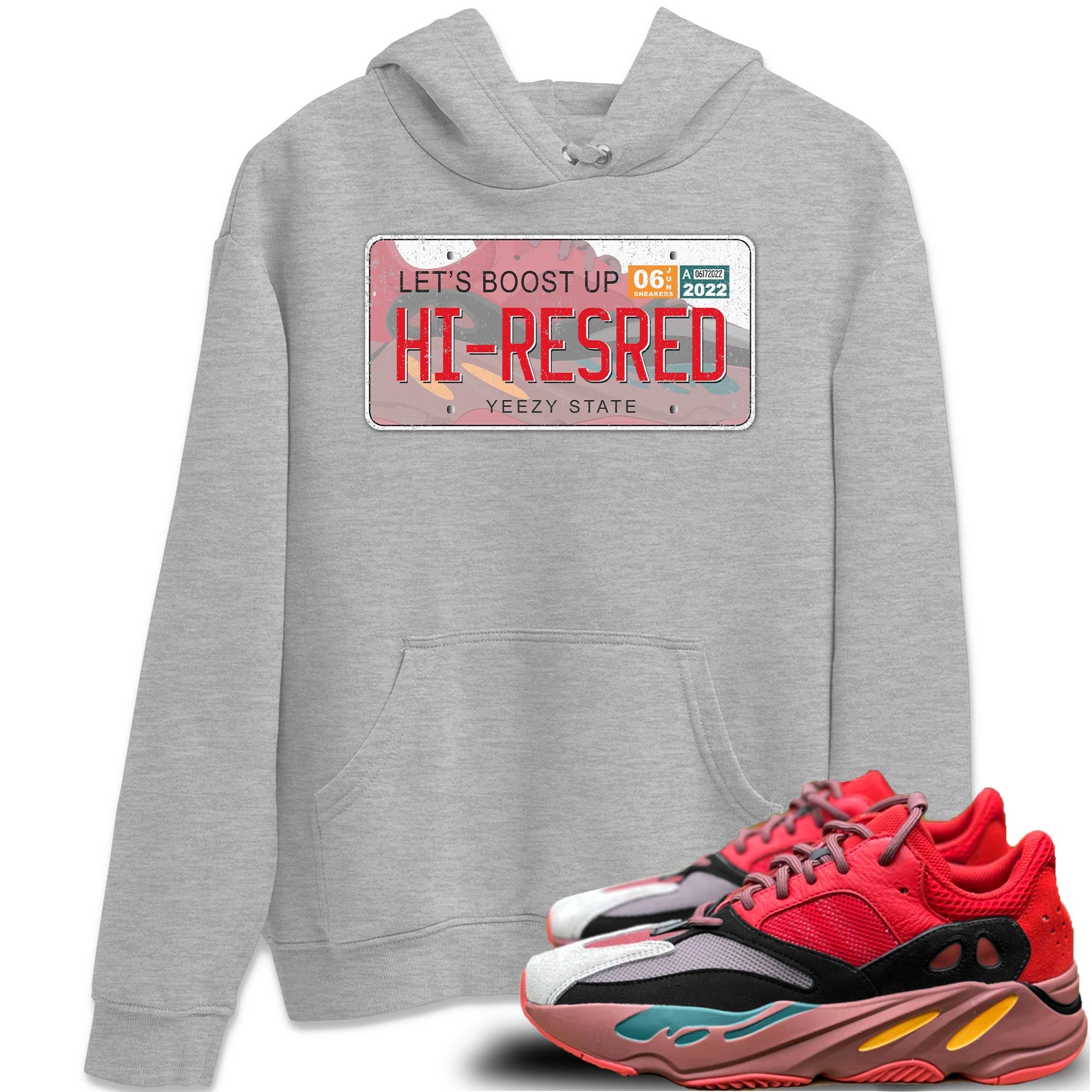 Yeezy Plate Unisex Tops - Yeezy 700 Hi-Res Red