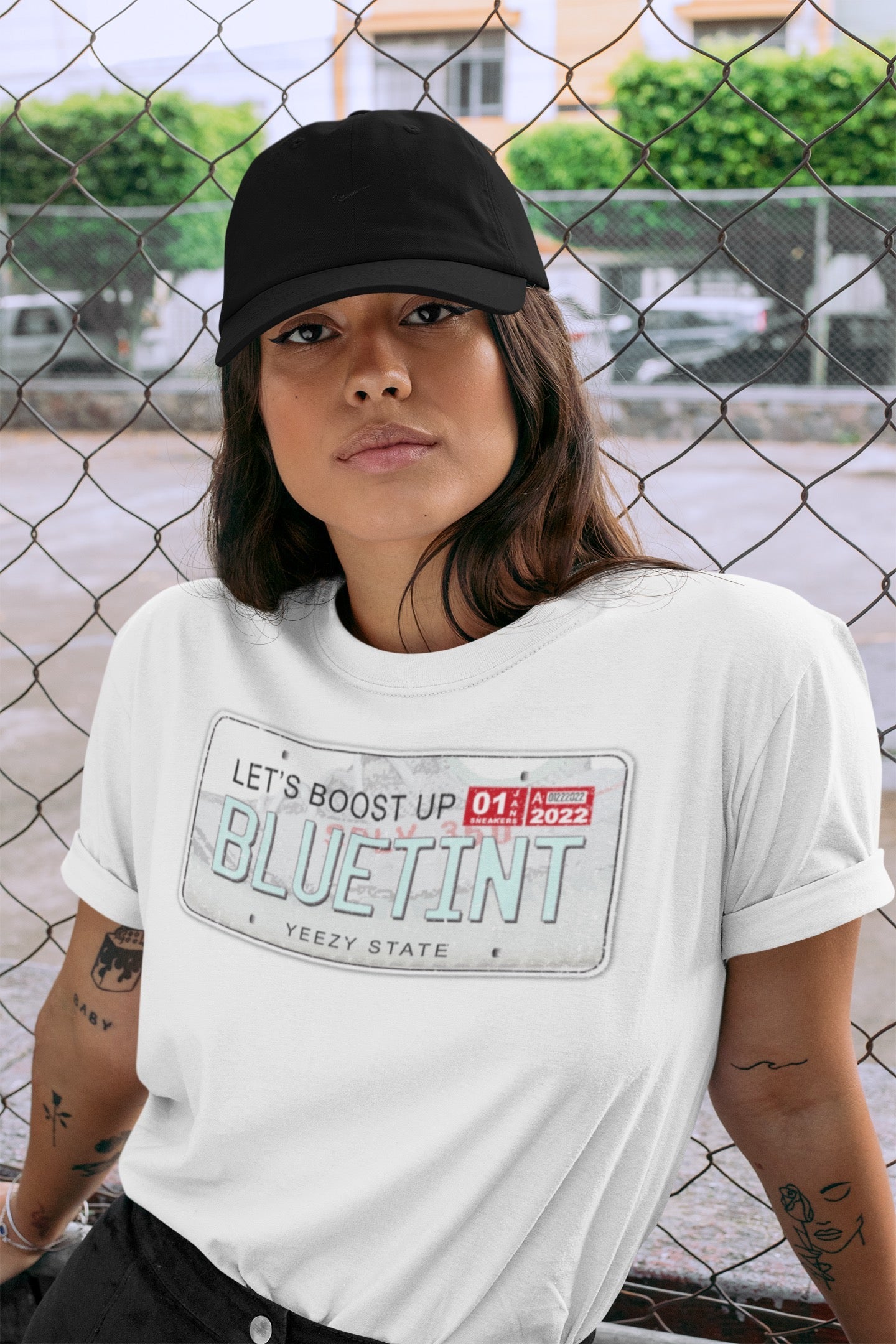 Yeezy Plate Unisex Tops - Yeezy 350 Blue Tint