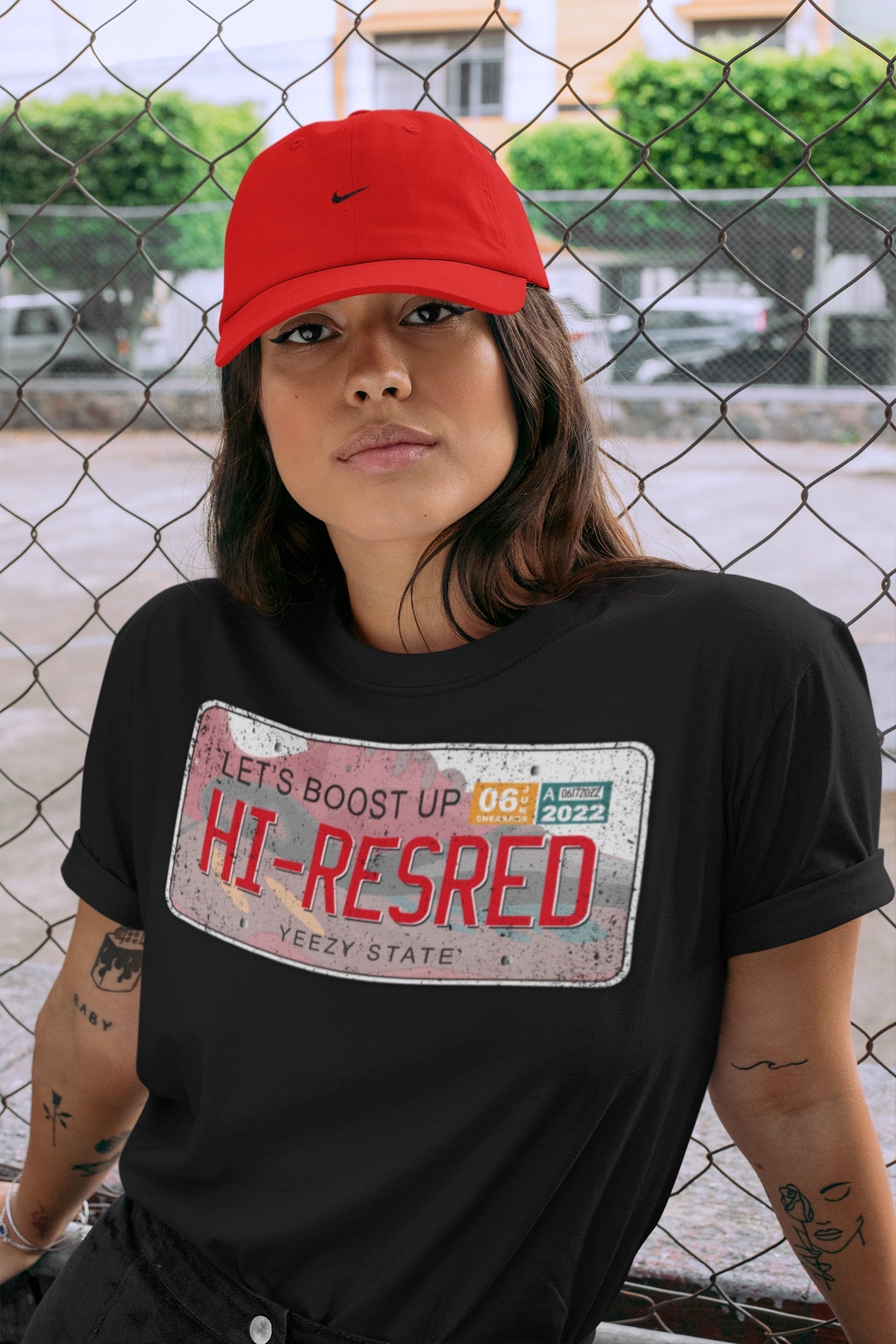 Yeezy Plate Unisex Tops - Yeezy 700 Hi-Res Red