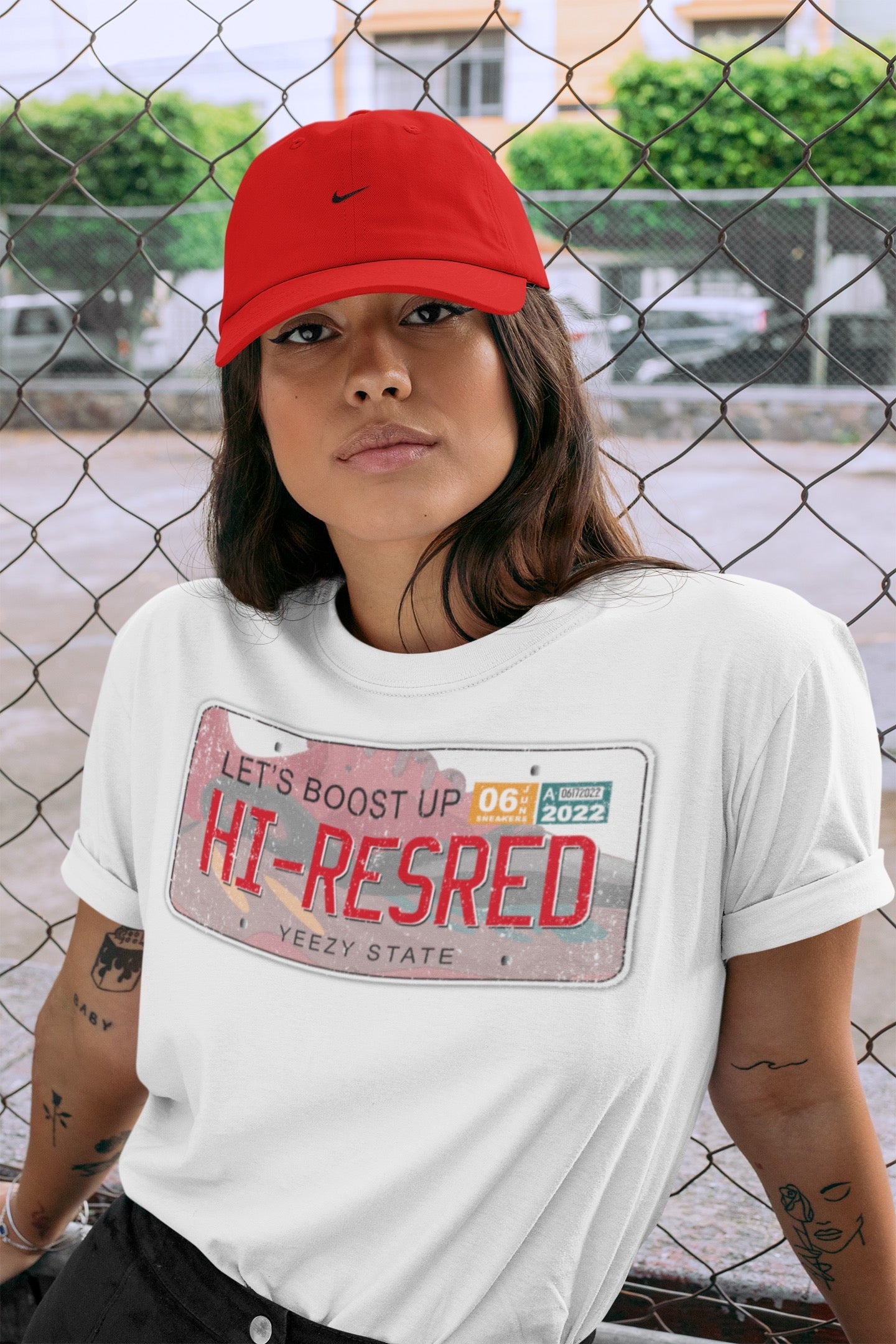 Yeezy Plate Unisex Tops - Yeezy 700 Hi-Res Red