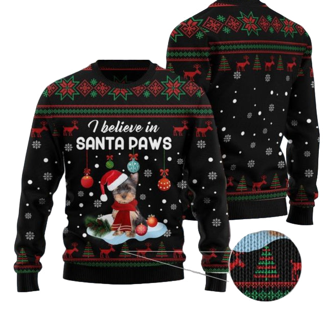 Yorkshire Terrier Santa Paw Unisex Christmas 3D Sweater ? Usalast