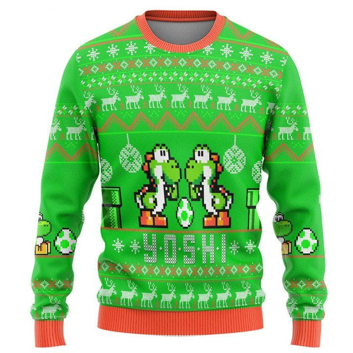 Yoshi Super Mario Green Christmas Sweater ? Usalast