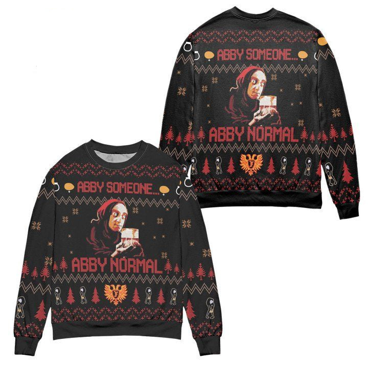 Young Frankenstein Abby Someone Abby Normal Ugly Christmas Sweater ? Black ? Usalast