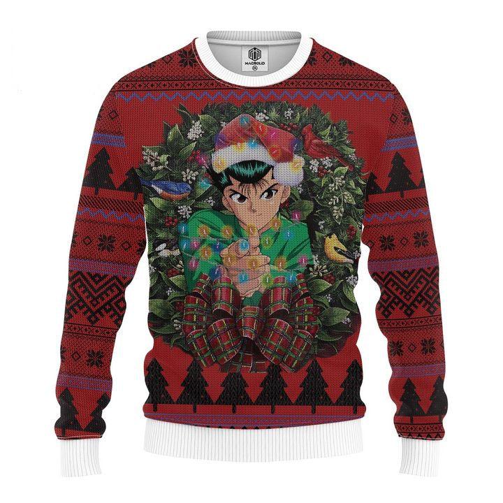 Yusuke Urameshi Yuyu Hakusho Mc Ugly Christmas Sweater Thanksgiving Gift ? Usalast