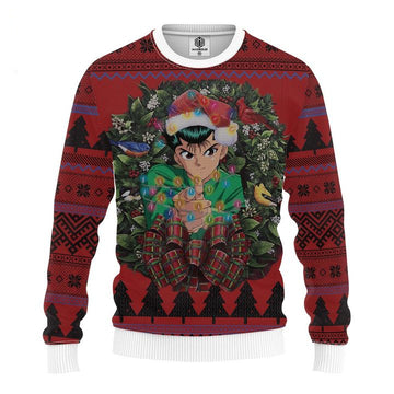 Yusuke Urameshi Yuyu Hakusho Mc Ugly Christmas Sweater Thanksgiving Gift ? Usalast