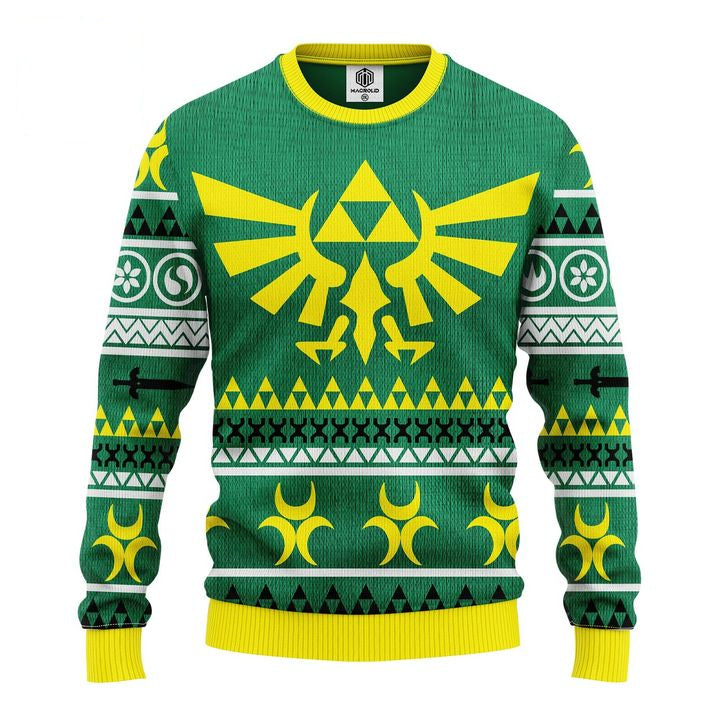 Zelda Green Yellow Ugly Christmas Sweater Amazing Gift Idea Thanksgiving Gift ? Usalast