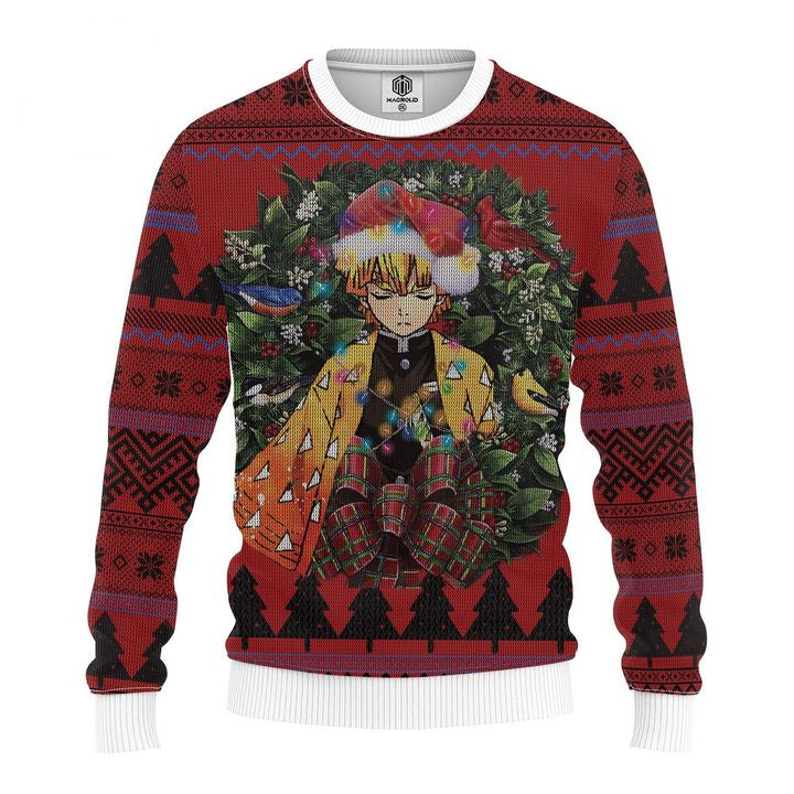 Zennitsu Doujishin Kimetsu Yaiba Mc Ugly Christmas Sweater Thanksgiving Gift ? Usalast