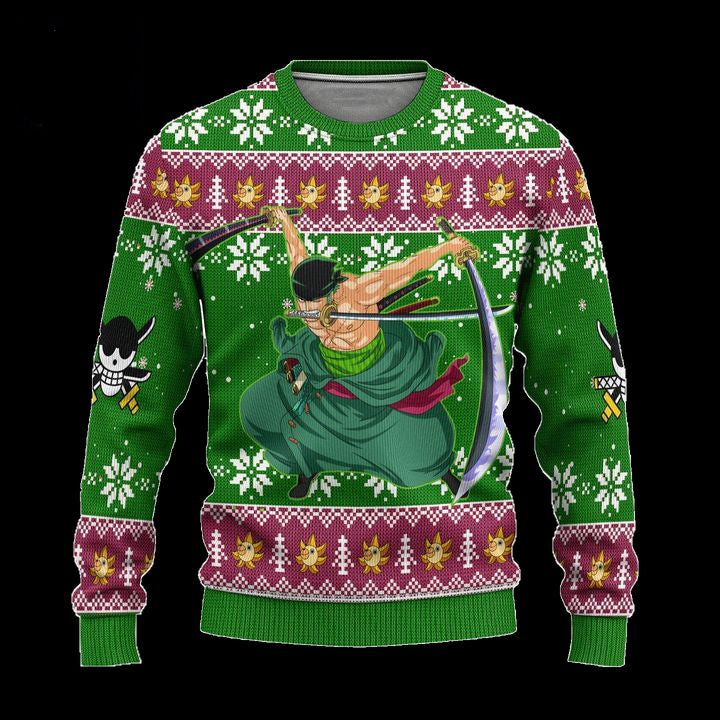 Zoro One Piece Anime Ugly Christmas Sweater Xmas Gift ? Usalast